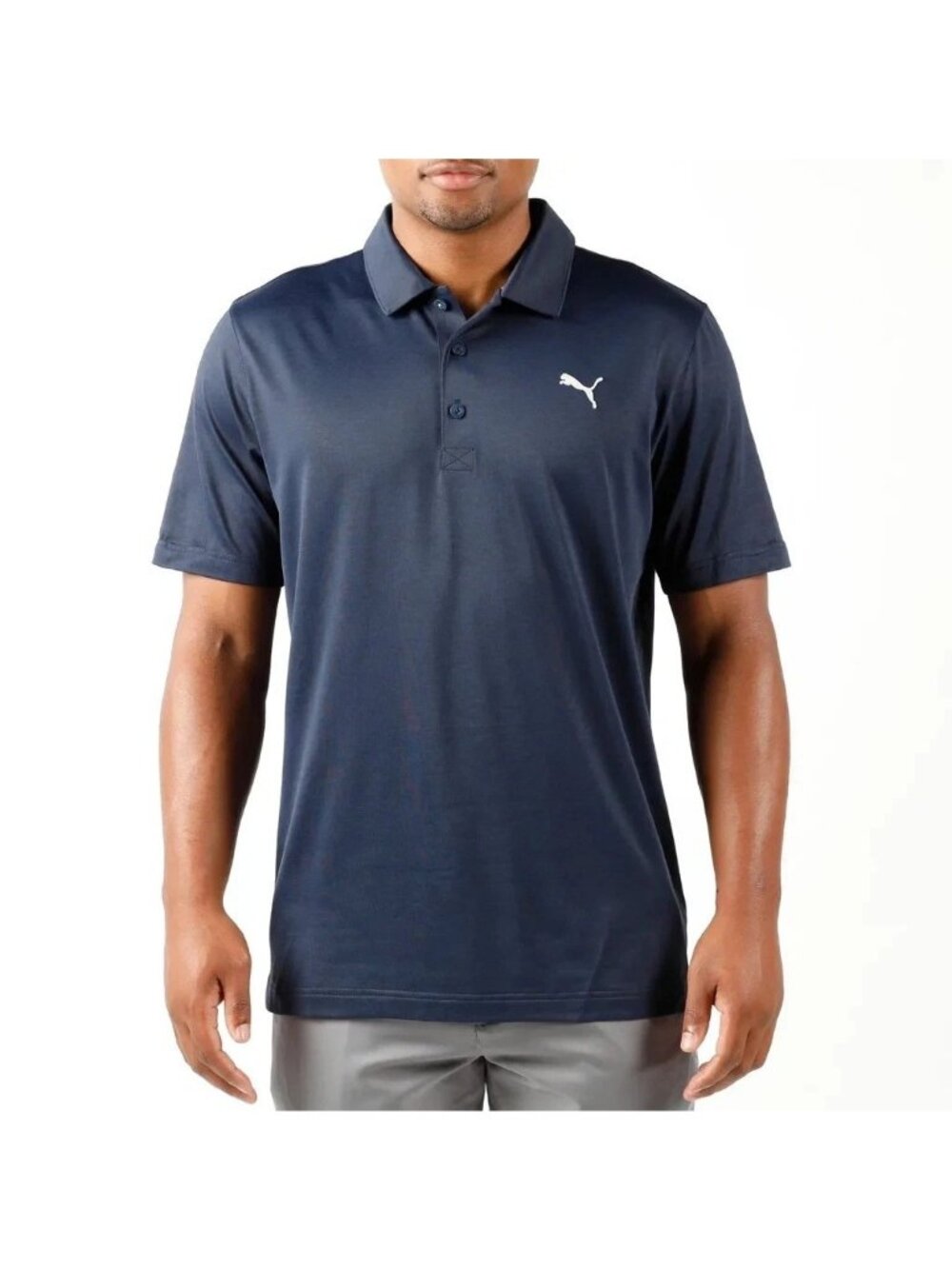 Puma DryCell Men's L Blue Polo Shirt Performance Golf Top